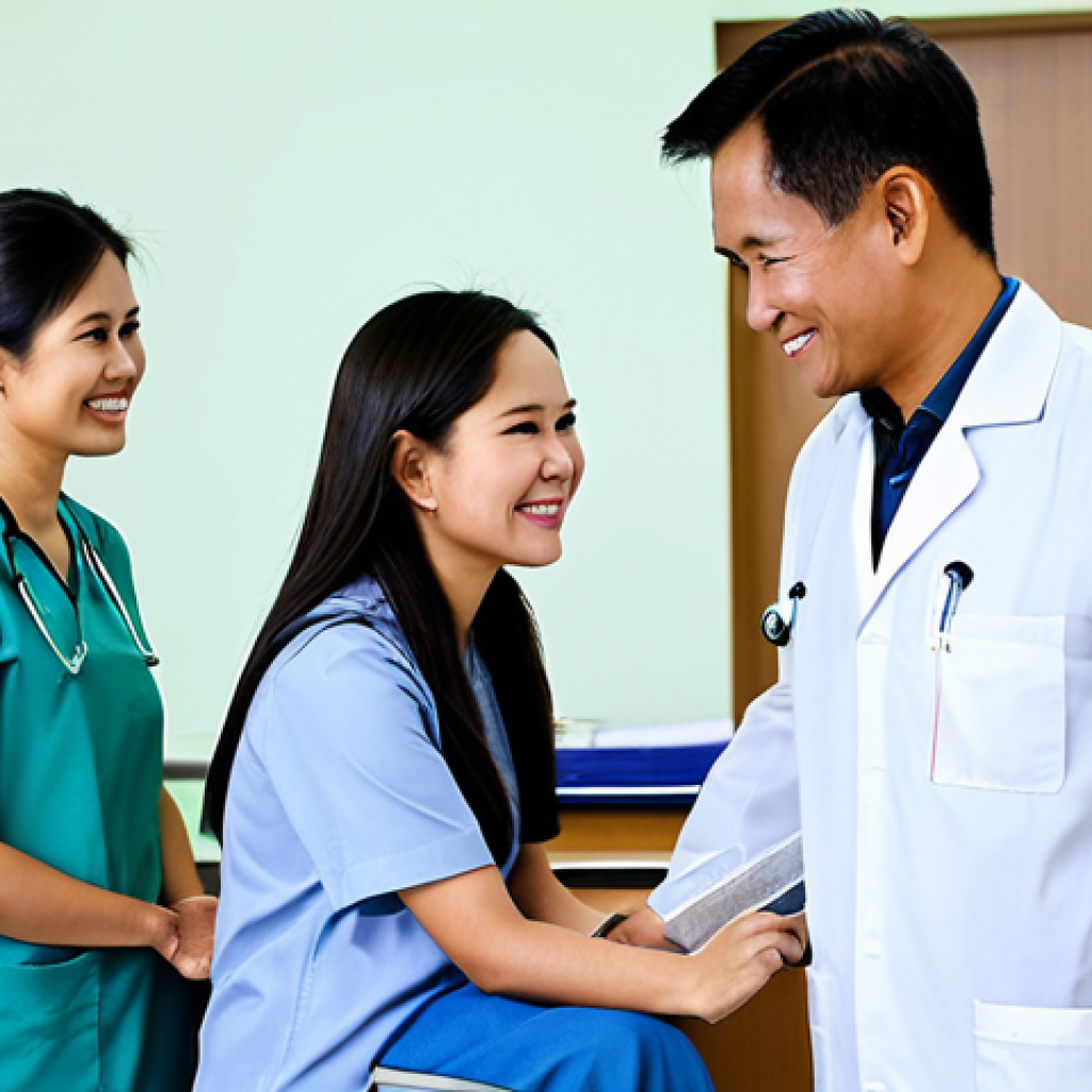 바이오테크를 통한 질병 조기 진단 방법 - Annual Health Checkup**

"A Thai family (father, mother, child) smiling and relaxed in a modern hosp...