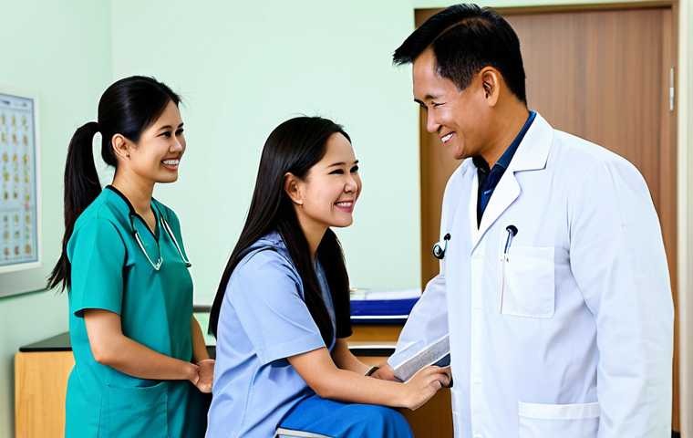 바이오테크를 통한 질병 조기 진단 방법 - Annual Health Checkup**

"A Thai family (father, mother, child) smiling and relaxed in a modern hosp...